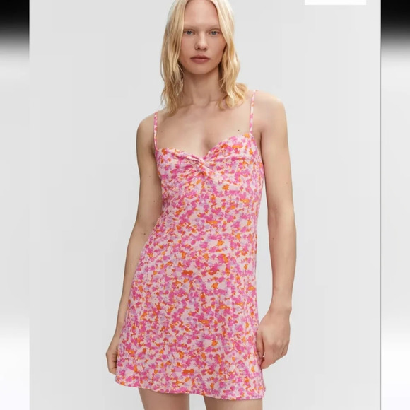 MANGO Maison Mangostan Printed floral short mini dress. Size 6 - Picture 1 of 14